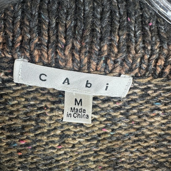 Cabi‎ Sweater Womens Medium Ombre Button Front Fringe Pockets 903 Cardigan - Picture 2 of 12